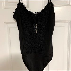 NWT Black Lace Bodysuit